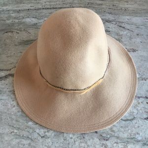 Lucky Brand Felt Hat with Feather Trim